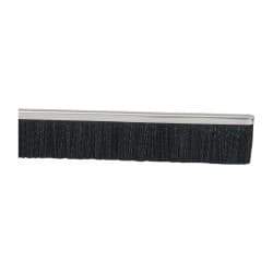 PRO-SOURCE - 5/16" Back Strip Brush Width, Metal Black Nylon Strip Brush - 1" Bristle Length, Nylon, 36" OAL - Exact Tool & Supply