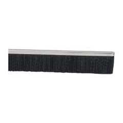 PRO-SOURCE - 5/16" Back Strip Brush Width, Metal Black Nylon Strip Brush - 1" Bristle Length, Nylon, 36" OAL - Exact Tool & Supply
