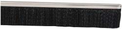 PRO-SOURCE - 5/16" Back Strip Brush Width, Metal Black Nylon Strip Brush - 2" Bristle Length, Nylon, 36" OAL - Exact Tool & Supply