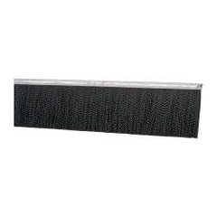 PRO-SOURCE - 5/16" Back Strip Brush Width, Metal Black Nylon Strip Brush - 3" Bristle Length, Nylon, 36" OAL - Exact Tool & Supply