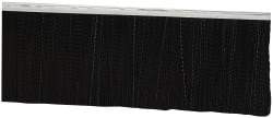 PRO-SOURCE - 5/16" Back Strip Brush Width, Metal Black Nylon Strip Brush - 4" Bristle Length, Nylon, 36" OAL - Exact Tool & Supply