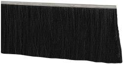 PRO-SOURCE - 5/16" Back Strip Brush Width, Metal Black Nylon Strip Brush - 6" Bristle Length, Nylon, 36" OAL - Exact Tool & Supply