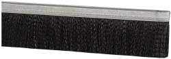 PRO-SOURCE - 5/16" Back Strip Brush Width, Metal Black Nylon Strip Brush - 2" Bristle Length, Nylon, 72" OAL - Exact Tool & Supply