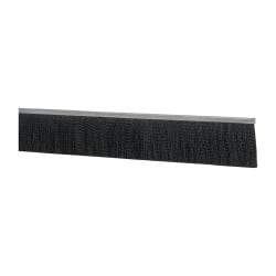 PRO-SOURCE - 5/16" Back Strip Brush Width, Metal Black Nylon Strip Brush - 3" Bristle Length, Nylon, 72" OAL - Exact Tool & Supply