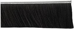 PRO-SOURCE - 5/16" Back Strip Brush Width, Metal Black Nylon Strip Brush - 4" Bristle Length, Nylon, 72" OAL - Exact Tool & Supply