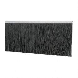 PRO-SOURCE - 5/16" Back Strip Brush Width, Metal Black Nylon Strip Brush - 6" Bristle Length, Nylon, 72" OAL - Exact Tool & Supply