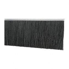 PRO-SOURCE - 5/16" Back Strip Brush Width, Metal Black Nylon Strip Brush - 6" Bristle Length, Nylon, 72" OAL - Exact Tool & Supply