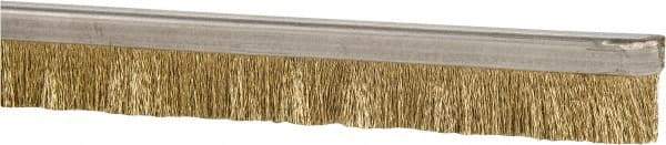 PRO-SOURCE - 1/2" Back Strip Brush Width, Stainless Steel Back Strip Brush - 1" Bristle Length, Brass, 36" OAL - Exact Tool & Supply
