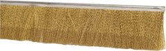 PRO-SOURCE - 1/2" Back Strip Brush Width, Stainless Steel Back Strip Brush - 2" Bristle Length, Brass, 36" OAL - Exact Tool & Supply