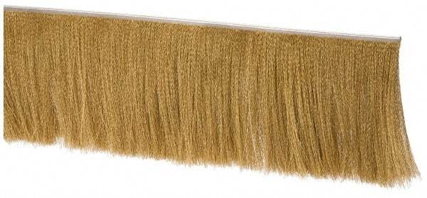 PRO-SOURCE - 1/2" Back Strip Brush Width, Stainless Steel Back Strip Brush - 6" Bristle Length, Brass, 36" OAL - Exact Tool & Supply