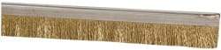 PRO-SOURCE - 1/2" Back Strip Brush Width, Stainless Steel Back Strip Brush - 1" Bristle Length, Brass, 72" OAL - Exact Tool & Supply