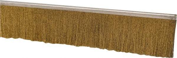 PRO-SOURCE - 1/2" Back Strip Brush Width, Stainless Steel Back Strip Brush - 2" Bristle Length, Brass, 72" OAL - Exact Tool & Supply