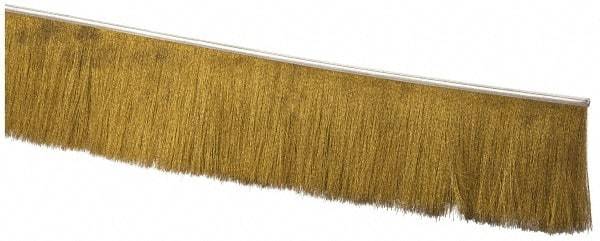 PRO-SOURCE - 1/2" Back Strip Brush Width, Stainless Steel Back Strip Brush - 4" Bristle Length, Brass, 72" OAL - Exact Tool & Supply