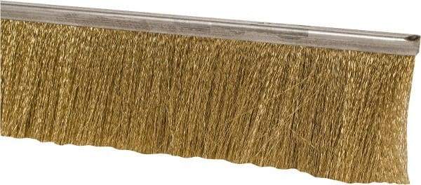 PRO-SOURCE - 5/16" Back Strip Brush Width, Stainless Steel Back Strip Brush - 3" Bristle Length, Stainless Steel, 36" OAL - Exact Tool & Supply