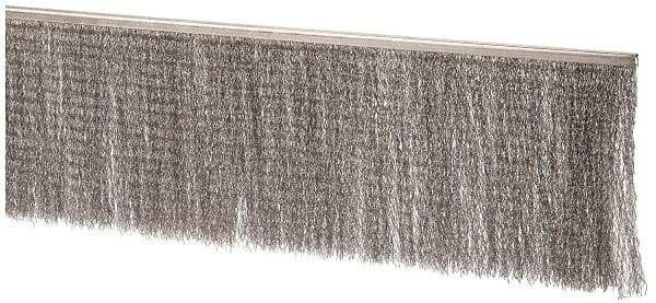 PRO-SOURCE - 5/16" Back Strip Brush Width, Stainless Steel Back Strip Brush - 6" Bristle Length, Stainless Steel, 36" OAL - Exact Tool & Supply