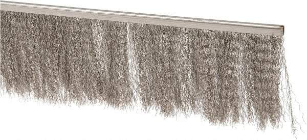 PRO-SOURCE - 5/16" Back Strip Brush Width, Stainless Steel Back Strip Brush - 4" Bristle Length, Stainless Steel, 72" OAL - Exact Tool & Supply