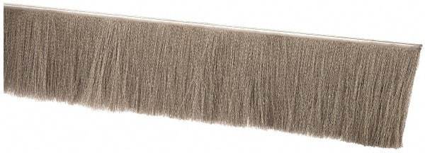 PRO-SOURCE - 1/2" Back Strip Brush Width, Stainless Steel Back Strip Brush - 4" Bristle Length, Stainless Steel, 36" OAL - Exact Tool & Supply