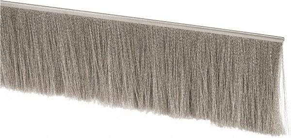 PRO-SOURCE - 1/2" Back Strip Brush Width, Stainless Steel Back Strip Brush - 4" Bristle Length, Stainless Steel, 72" OAL - Exact Tool & Supply
