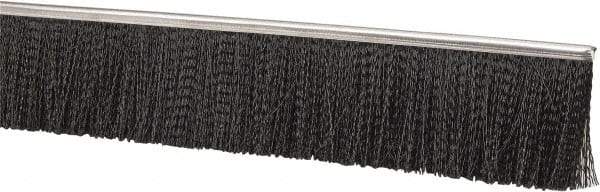PRO-SOURCE - 5/16" Back Strip Brush Width, Stainless Steel Back Strip Brush - 3" Bristle Length, Nylon, 72" OAL - Exact Tool & Supply