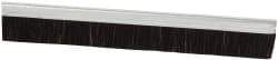 PRO-SOURCE - 1/2" Back Strip Brush Width, Metal Back Horsehair Strip Brush - 1" Bristle Length, Horsehair, 72" OAL - Exact Tool & Supply