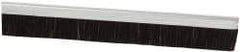 PRO-SOURCE - 1/2" Back Strip Brush Width, Metal Back Horsehair Strip Brush - 1" Bristle Length, Horsehair, 72" OAL - Exact Tool & Supply