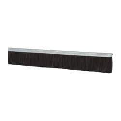 PRO-SOURCE - 1/2" Back Strip Brush Width, Metal Back Horsehair Strip Brush - 2" Bristle Length, Horsehair, 72" OAL - Exact Tool & Supply