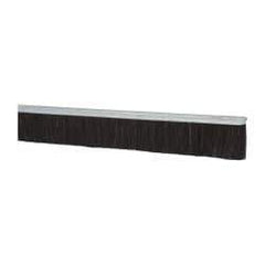 PRO-SOURCE - 1/2" Back Strip Brush Width, Metal Back Horsehair Strip Brush - 2" Bristle Length, Horsehair, 72" OAL - Exact Tool & Supply