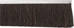 PRO-SOURCE - 1/2" Back Strip Brush Width, Metal Back Horsehair Strip Brush - 3" Bristle Length, Horsehair, 72" OAL - Exact Tool & Supply