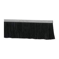 PRO-SOURCE - 1/2" Back Strip Brush Width, Metal Black Nylon Strip Brush - 3" Bristle Length, Nylon, 36" OAL - Exact Tool & Supply