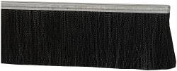 PRO-SOURCE - 1/2" Back Strip Brush Width, Metal Black Nylon Strip Brush - 4" Bristle Length, Nylon, 36" OAL - Exact Tool & Supply