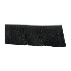 PRO-SOURCE - 1/2" Back Strip Brush Width, Metal Black Nylon Strip Brush - 6" Bristle Length, Nylon, 36" OAL - Exact Tool & Supply