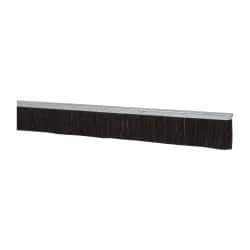 PRO-SOURCE - 1/2" Back Strip Brush Width, Metal Black Nylon Strip Brush - 3" Bristle Length, Nylon, 72" OAL - Exact Tool & Supply