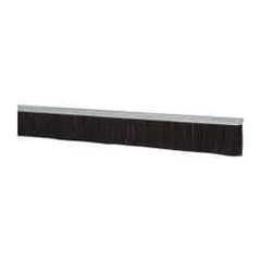 PRO-SOURCE - 1/2" Back Strip Brush Width, Metal Black Nylon Strip Brush - 3" Bristle Length, Nylon, 72" OAL - Exact Tool & Supply