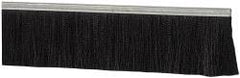 PRO-SOURCE - 1/2" Back Strip Brush Width, Metal Black Nylon Strip Brush - 4" Bristle Length, Nylon, 72" OAL - Exact Tool & Supply