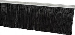 PRO-SOURCE - 1/2" Back Strip Brush Width, Metal Black Nylon Strip Brush - 5" Bristle Length, Nylon, 72" OAL - Exact Tool & Supply