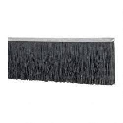 PRO-SOURCE - 1/2" Back Strip Brush Width, Metal Black Nylon Strip Brush - 6" Bristle Length, Nylon, 72" OAL - Exact Tool & Supply