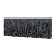 PRO-SOURCE - 1/2" Back Strip Brush Width, Metal Black Nylon Strip Brush - 6" Bristle Length, Nylon, 72" OAL - Exact Tool & Supply