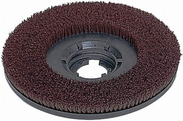 Made in USA - 15" Diam Scrubbing Brush - 13" Machine, 1-1/2" Trim Length, Polypropylene - Exact Tool & Supply