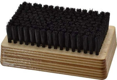 Made in USA - 3/4" Bristle Length, Synthetic Cleaning & Finishing Brush - 4-1/4" Long x 2-1/2" Wide Head, 4-1/4" OAL, Hardwood Block - Exact Tool & Supply