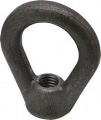 Made in USA - 2,700 Lb Capacity, M12x1.75 Thread, Carbon Steel Heavy Duty Lifting Eye Nut - Grade C-1030, 2.5" Long x 2-1/2" High, 1-1/4" Inside & 2" Outside Eye Diam, 7/8" Bell/Base Width - Exact Tool & Supply