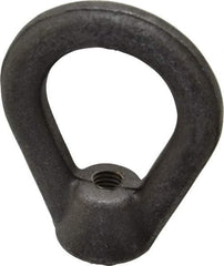 Made in USA - 2,700 Lb Capacity, M8x1.25 Thread, Carbon Steel Heavy Duty Lifting Eye Nut - Grade C-1030, 2.5" Long x 2-1/2" High, 1-1/4" Inside & 2" Outside Eye Diam, 7/8" Bell/Base Width - Exact Tool & Supply