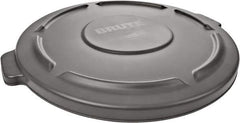 Rubbermaid - Round Lid for Use with 10 Gal Round Trash Cans - Gray, Polyethylene, For 2632 Brute Trash Cans - Exact Tool & Supply