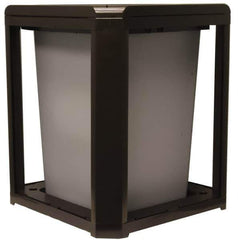 Rubbermaid - 35 Gal Brown Square Trash Can - Polycarbonate, 30-1/2" High x 26" Long x 26" Wide - Exact Tool & Supply