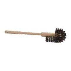 Rubbermaid - 17" OAL Toilet Bowl Brush - Polypropylene Bristles, 1-1/2" Bristle Length, 17" Plastic Handle, Brown - Exact Tool & Supply