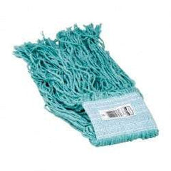 Rubbermaid - 5" Green Head Band, Small Blended Fiber Cut End Mop Head - 4 Ply, Use for General Purpose - Exact Tool & Supply