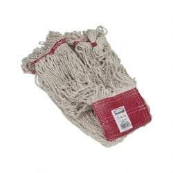 Rubbermaid - 5" Red Head Band, Large Blended Fiber Loop End Mop Head - 4 Ply, Clamp Jaw Connection, Use for General Purpose - Exact Tool & Supply
