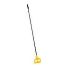 Rubbermaid - 60" Fiberglass Quick Connect Mop Handle - 1 to 1-1/4" Wet Mop Head Band, Plastic Connector, Use with Wet Mops - Exact Tool & Supply