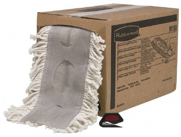 Rubbermaid - 480" Long x 5" Wide Cotton Yarn Duster Cut-to-Length Roll - White - Exact Tool & Supply