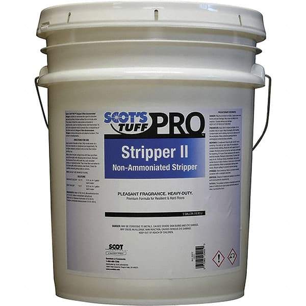 Scot's Tuff - 5 Gal Pail Stripper - Use on Metal Interlock Finishes, Polymer Finishes, Wax Finishes - Exact Tool & Supply
