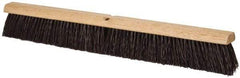 PRO-SOURCE - 30" Heavy Duty Polypropylene Push Broom - 3-1/4" Bristle Length, Wood Block, Threaded Handle Connection, Handle Sold Separately - Exact Tool & Supply